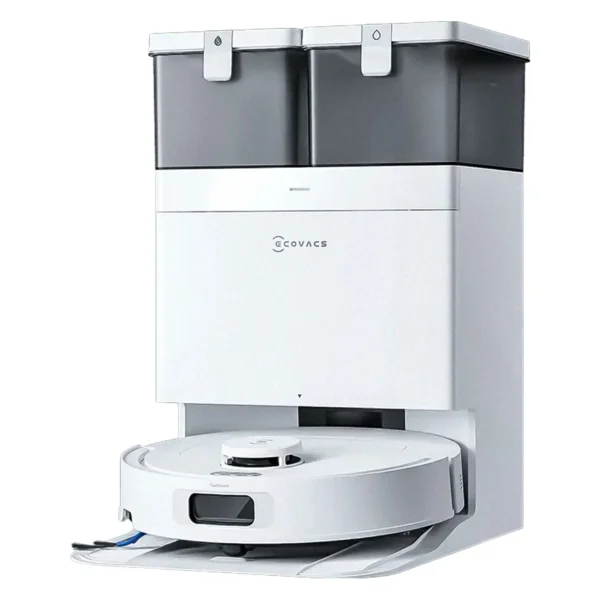 Ecovacs DeeBot T30C branco - base dock frontal com robo acoplado