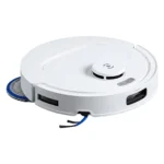 Ecovacs DeeBot T30C branco - robo perspectiva lateral com escovas