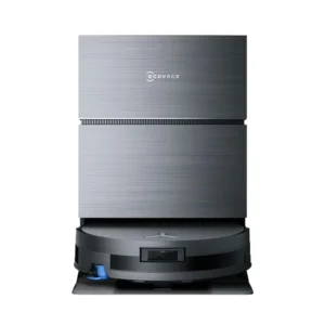 Ecovacs DeeBot X11 Pro - base dock e robo vista frontal