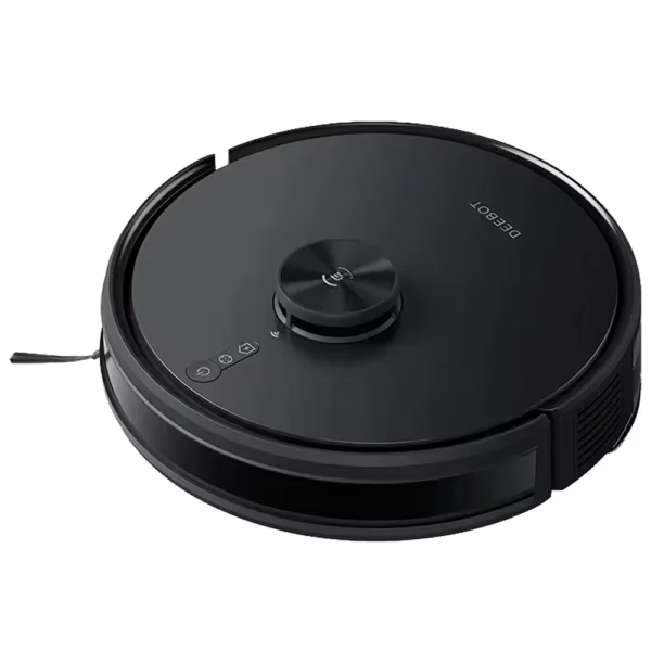 Ecovacs DeeBot Y1 Pro preto - angulo lateral com escova