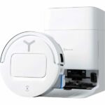 Ecovacs T80 Omni branco - robo encostado na base dock lateral