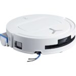 Ecovacs T80 Omni branco - robo perspectiva lateral com escova