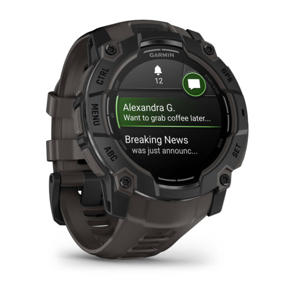 Relógio Garmin Instinct 3 Amoled 50 MM com GPS/Bluetooth vista traseira