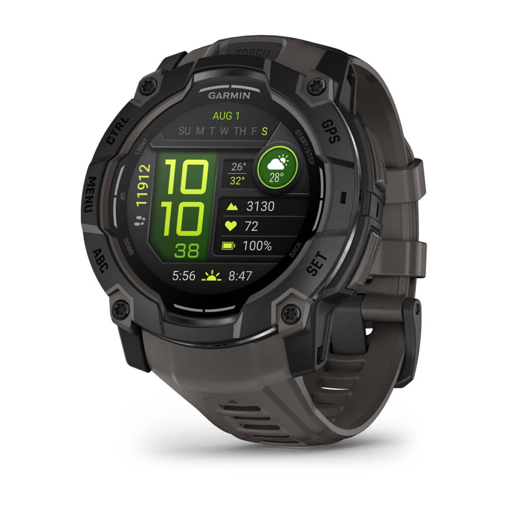 Relógio Garmin Instinct 3 Amoled 50 MM com GPS/Bluetooth visto de frente