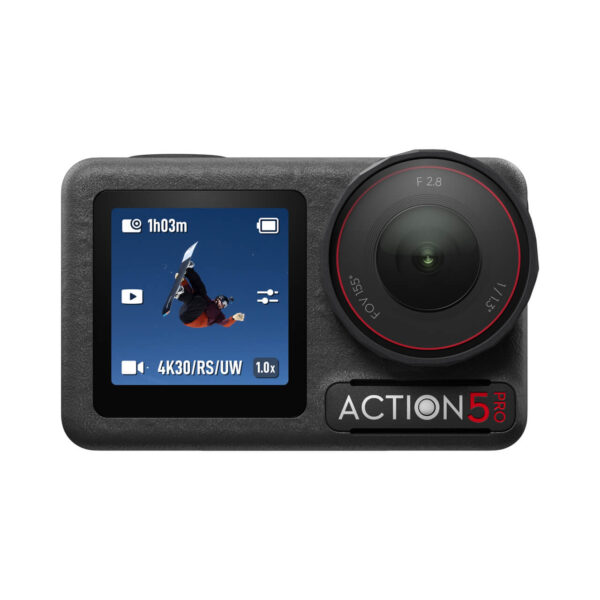 Filmadora DJI Osmo Action 5 Pro visto de frente