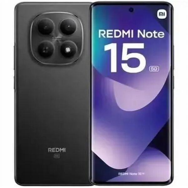 Xiaomi Redmi Note 15 5G visto de frente com 5G