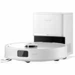 Robô Aspirador Roborock Q7+ com Estação de Autolimpeza vista lateral