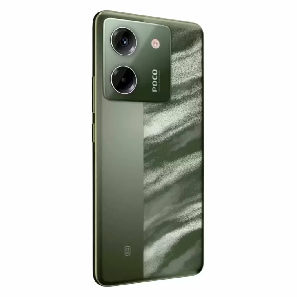 Celular Xiaomi Poco M7 Pro 5G 128GB Dual SIM visto de frente com 128GB, 5G