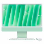 Apple iMac 24 polegadas chip M4 Verde - frente com Magic Keyboard e Magic Mouse