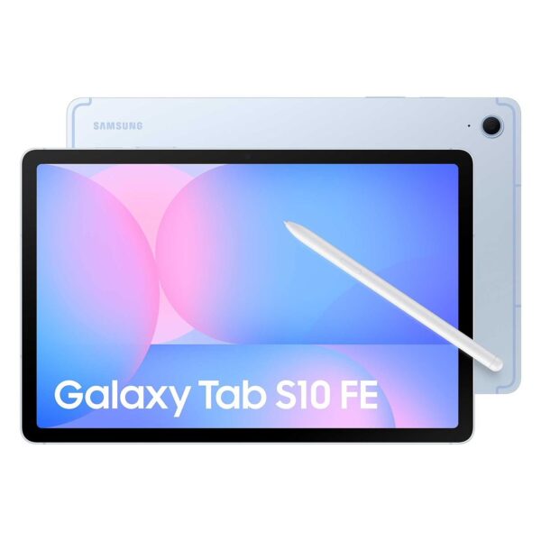 Tablet Samsung Galaxy Tab S10 FE 10.9 polegadas Azul - frente, traseira e S Pen