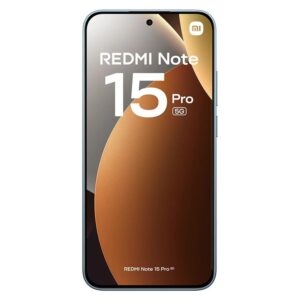 Celular Xiaomi Redmi Note 15 Pro 5G Dual SIM Global visto de frente com 5G