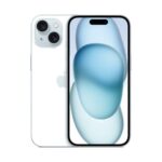 Celular Apple iPhone 15 128GB Azul - Vista Frontal 1:1 Fundo Branco