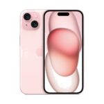 Celular Apple iPhone 15 128GB Rosa - Vista Frontal 1:1 Fundo Branco
