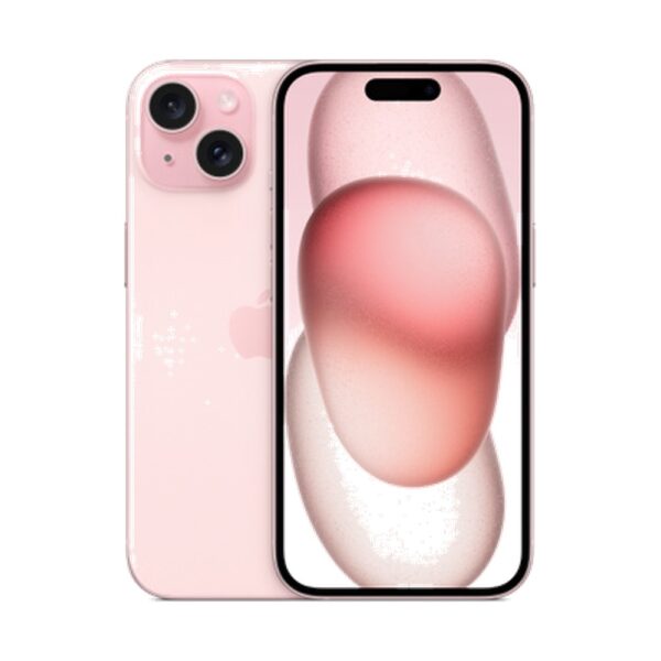 Celular Apple iPhone 15 128GB Rosa - Vista Frontal 1:1 Fundo Branco
