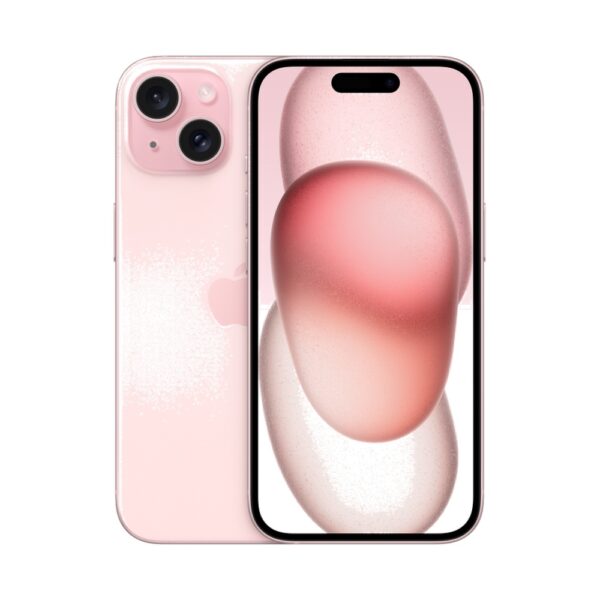 Celular Apple iPhone 15 128GB Rosa - Vista Traseira 1:1 Fundo Branco