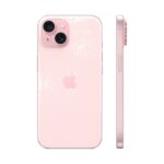 Celular Apple iPhone 15 128GB Rosa - Vista em Ângulo Perspectiva 3D 1:1 Fundo Branco